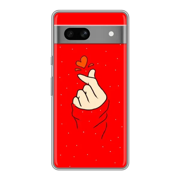 Чохол з малюнком «Сердечко на червоному» для Google Pixel 7A Чохол з малюнком «Сердечко на червоному» для Google Pixel 7A
