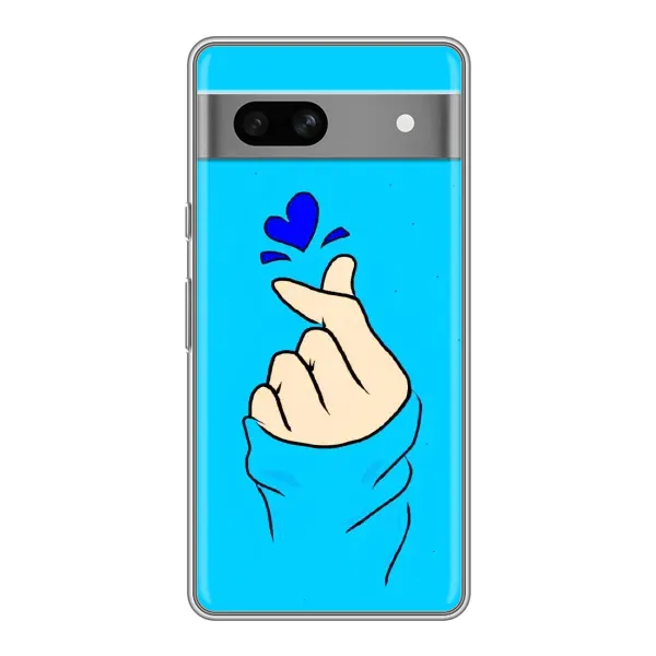 Чохол з малюнком «Сердечко на синоьому» для Google Pixel 7A Чохол з малюнком «Сердечко на синоьому» для Google Pixel 7A