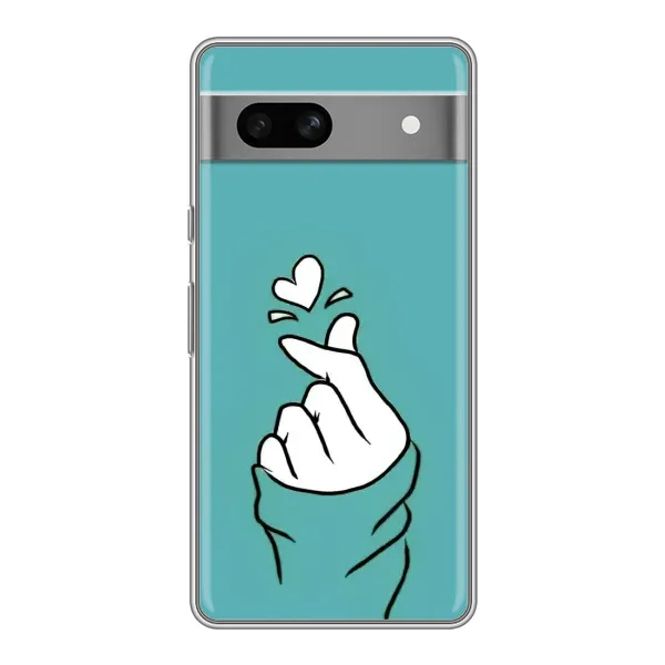 Чохол з малюнком «Сердечко на бірюзовому» для Google Pixel 7A Чохол з малюнком «Сердечко на бірюзовому» для Google Pixel 7A