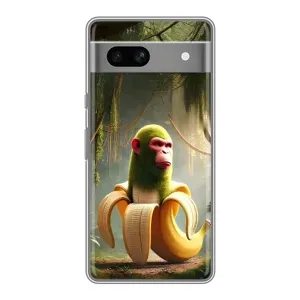 Чехол с мемами тралалело тралала для Google Pixel 7A (Шимпанзини бананини)