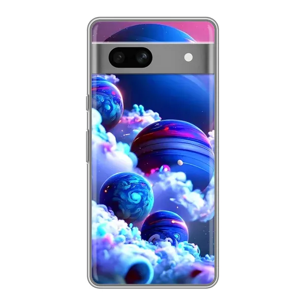 Чохол з малюнком «Сині планети» для Google Pixel 7A