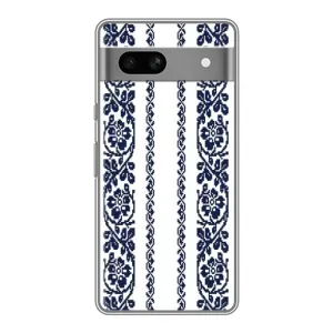 Силіконовый Чохол на Google Pixel 7A з картинкой Вишиванки (Синя вишиванка)