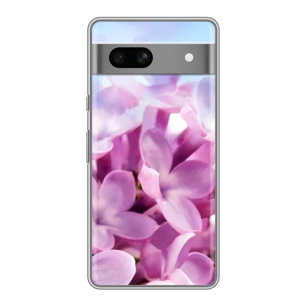 Чехол с рисунком «Сиреневые цветы» для Google Pixel 7A