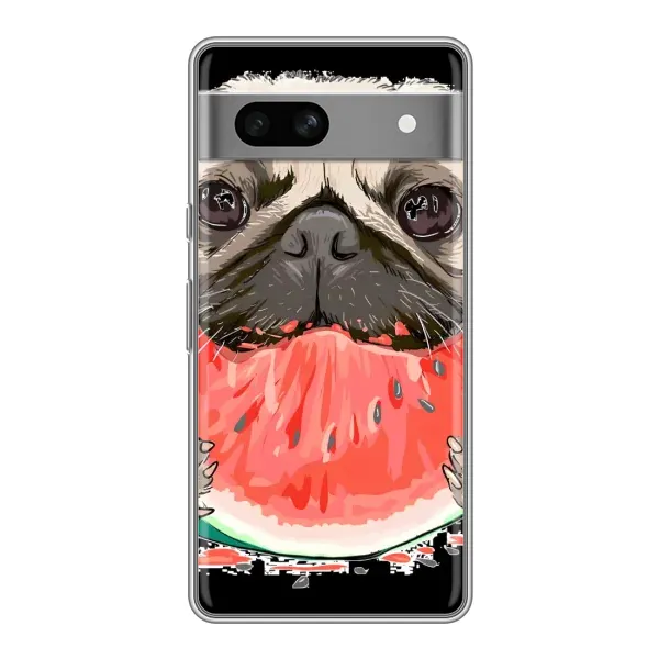 Чехол с рисунком «Смешной Мопс» для Google Pixel 7A Чехол с рисунком «Смешной Мопс» для Google Pixel 7A