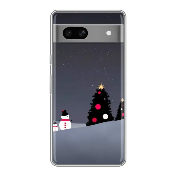 Чехол с рисунком «Снеговички» для Google Pixel 7A