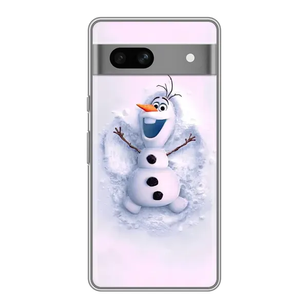 Чехол с рисунком «Снеговик Олов» для Google Pixel 7A