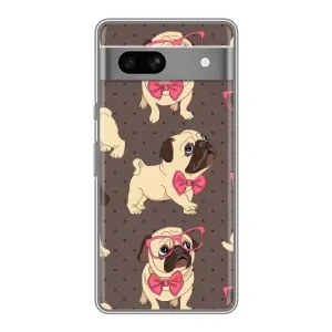Чехол с рисунком «Собачки Мопсики» для Google Pixel 7A