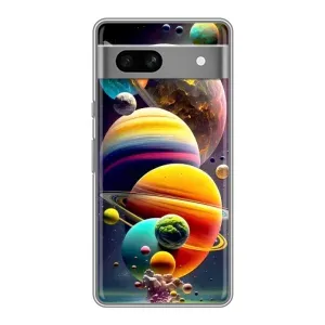 Чохол (ТПУ) з планетами на Google Pixel 7A (Сонячна система)