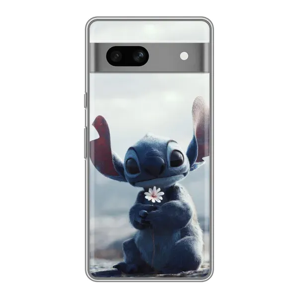 Чехол с рисунком «Стич с цветочком» для Google Pixel 7A Чехол с рисунком «Стич с цветочком» для Google Pixel 7A