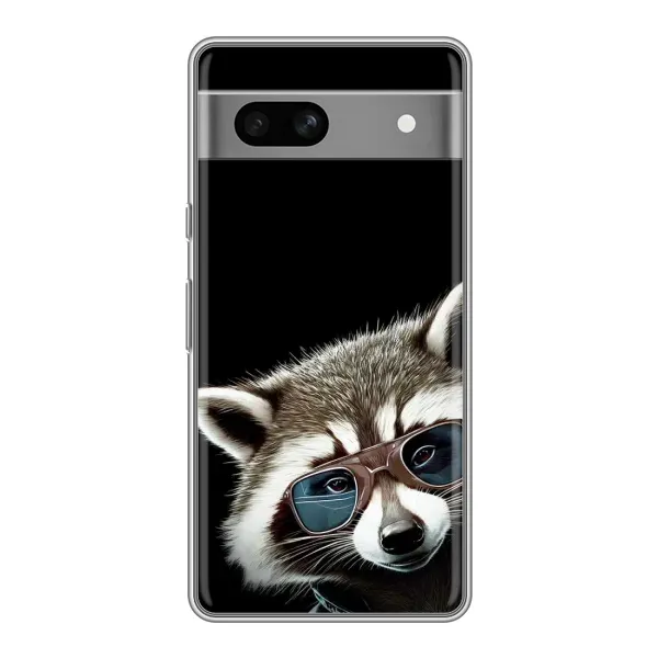 Чохол з малюнком «Стильний Єнот» для Google Pixel 7A Чохол з малюнком «Стильний Єнот» для Google Pixel 7A