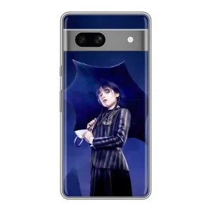Чохол з картинкою Венсдей на Google Pixel 7A (Венсдей з парасолькою)