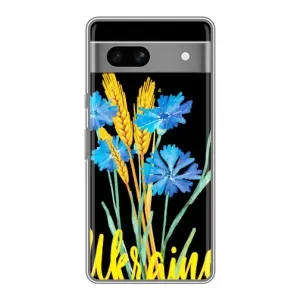 Чохол на Google Pixel 7A (Український дизайн) (Україна в квітах)