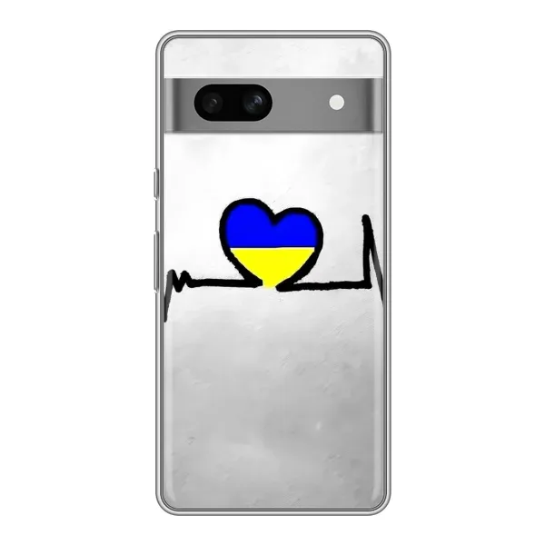 Чехол с рисунком «Украинская кардиограмма» для Google Pixel 7A Чехол с рисунком «Украинская кардиограмма» для Google Pixel 7A