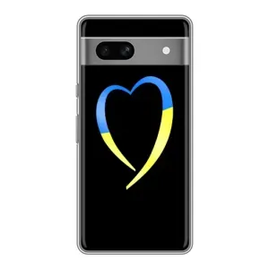 Силіконовий Чохол  на Google Pixel 7A (Я-Україна) (Українське серце)