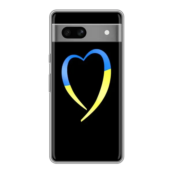 Чехол с рисунком «Украинское сердце» для Google Pixel 7A Чехол с рисунком «Украинское сердце» для Google Pixel 7A