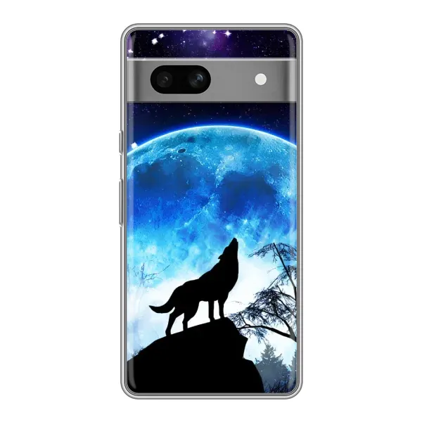 Чехол с рисунком «Воет на луну» для Google Pixel 7A Чехол с рисунком «Воет на луну» для Google Pixel 7A