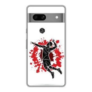 Чехлы с принтом Спортивная тематика для Google Pixel 7A (Волейболист)