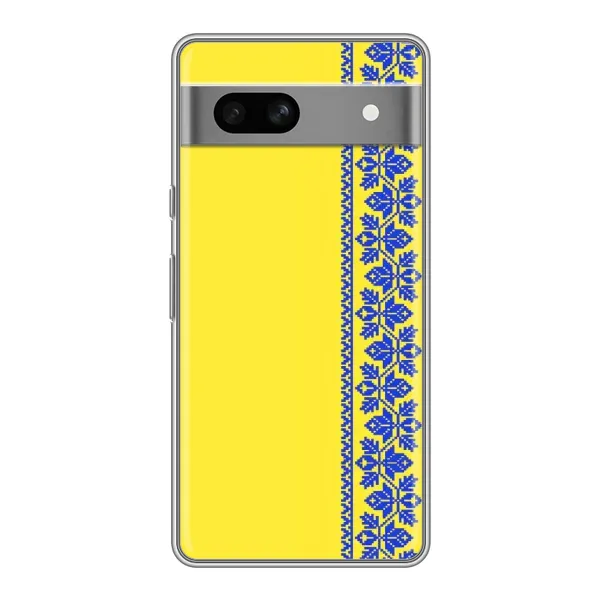 Чехол с рисунком «Вышиванка на желтом» для Google Pixel 7A Чехол с рисунком «Вышиванка на желтом» для Google Pixel 7A