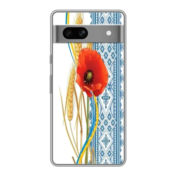 Чехол с рисунком «Вышиванка с цветком» для Google Pixel 7A Чехол с рисунком «Вышиванка с цветком» для Google Pixel 7A