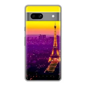 Чехол с Эйфелевой башней на Google Pixel 7A (Яркая башня)