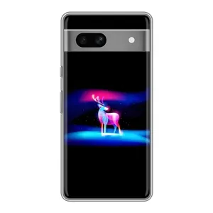 Силіконовий бампер з картинкою звірів для Google Pixel 7A (Яскравий олень)