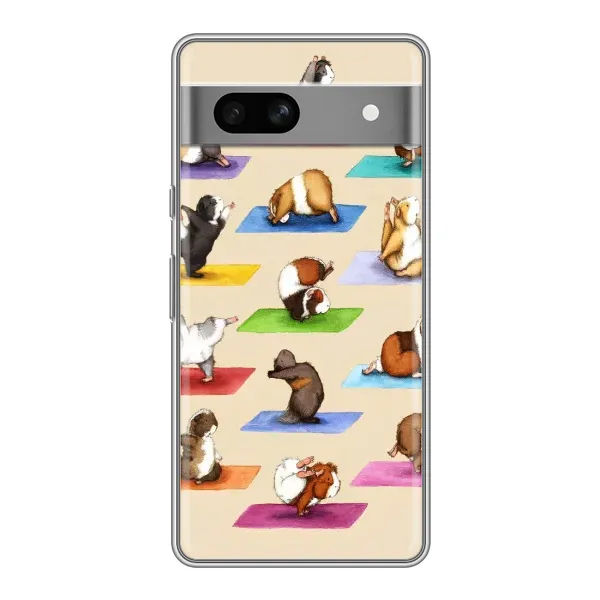 Чехол с рисунком «Ёга свинок» для Google Pixel 7A Чехол с рисунком «Ёга свинок» для Google Pixel 7A