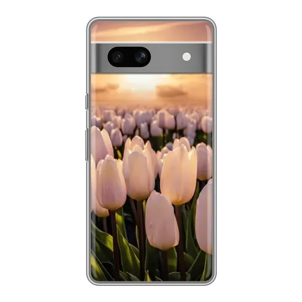 Чехол с рисунком «Закат с цветами» для Google Pixel 7A Чехол с рисунком «Закат с цветами» для Google Pixel 7A