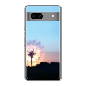 Силіконовий Чохол з кульбабками на Google Pixel 7A (Захід з кульбабкою)