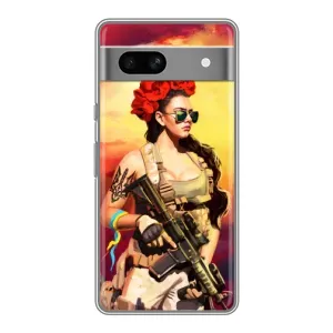 ЗСУ Чохли (TPU) для Google Pixel 7A (Жінка солдат)
