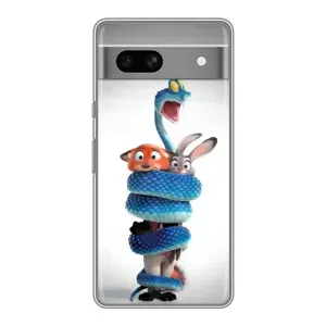 Силиконовый чехол с принтом Зоотрополіс для Google Pixel 7A (Змея Зоо)