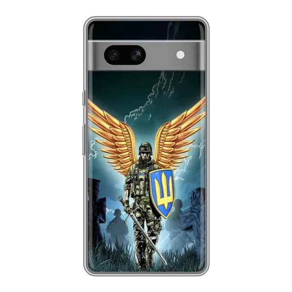 Чехол с рисунком «ЗСУ з крильями» для Google Pixel 7A