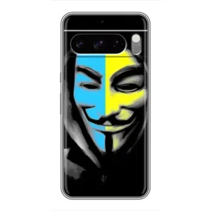 Чохол з Українською символікою на Гугул Піксель 8 Про (Анонімус  патріот)