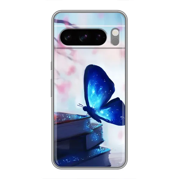 Чехол с рисунком «Бабочка синяя» для Google Pixel 8 Pro