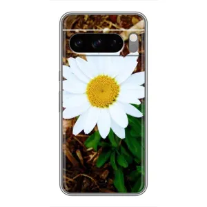 Чехол с ромашками на Google Pixel 8 Pro (Белая ромашка)