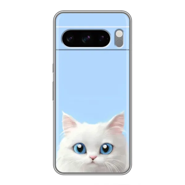 Чохол з малюнком «Білий кіт» для Google Pixel 8 Pro Чохол з малюнком «Білий кіт» для Google Pixel 8 Pro