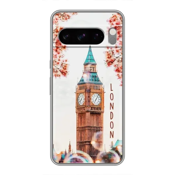 Чехол с рисунком «Часы Лондон» для Google Pixel 8 Pro
