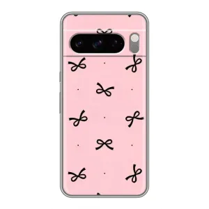 Чехол банты для Google Pixel 8 Pro (Черные бантики)
