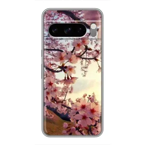 Чехол с принтом САКУРЫ на Google Pixel 8 Pro (Цветущая сакура)