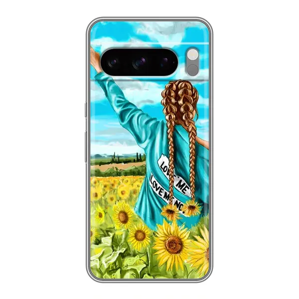Чехол с рисунком «Девушка на поле» для Google Pixel 8 Pro