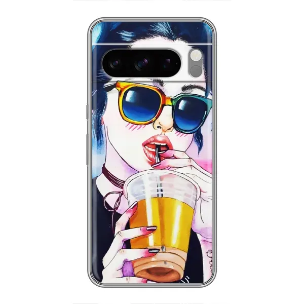 Чохол з малюнком «Дівчина з коктейлем» для Google Pixel 8 Pro Чохол з малюнком «Дівчина з коктейлем» для Google Pixel 8 Pro