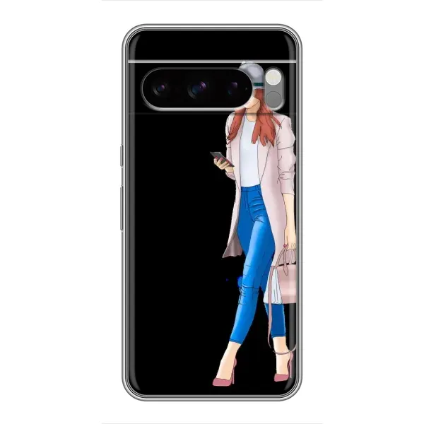 Чохол з малюнком «Дівчина з телефоном» для Google Pixel 8 Pro Чохол з малюнком «Дівчина з телефоном» для Google Pixel 8 Pro