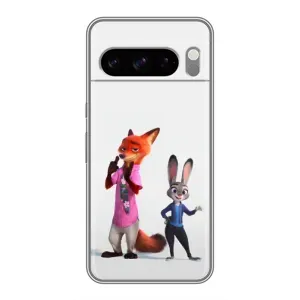 Силиконовый чехол с принтом Зоотрополіс для Google Pixel 8 Pro (Джуди и Ник)