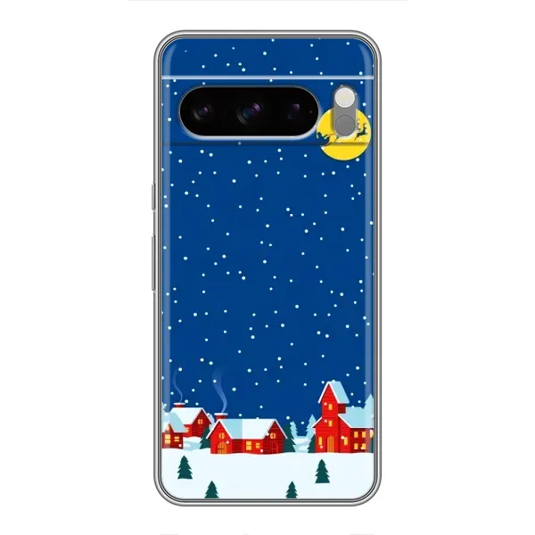 Чехол с рисунком «Город в снегу» для Google Pixel 8 Pro Чехол с рисунком «Город в снегу» для Google Pixel 8 Pro