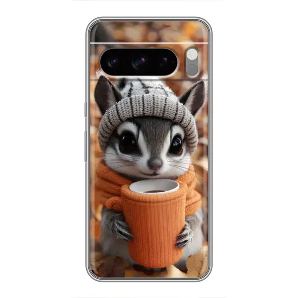 Чехол с рисунком «Грызунчик с кофе» для Google Pixel 8 Pro Чехол с рисунком «Грызунчик с кофе» для Google Pixel 8 Pro