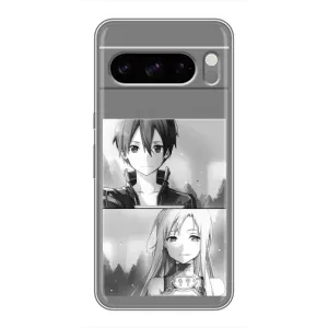 Чехол с персонажами АНИМЕ на Google Pixel 8 Pro (Кирито-Асуна)