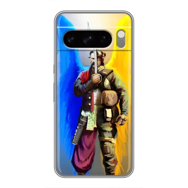 Чехол с рисунком «Козак с крыльями» для Google Pixel 8 Pro Чехол с рисунком «Козак с крыльями» для Google Pixel 8 Pro