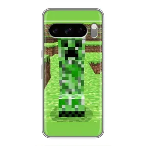 Чехлы для Google Pixel 8 Pro (Персонажи Майн Крафт) (Крипер 2)