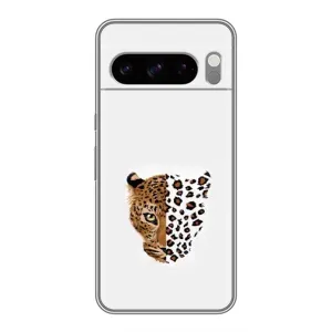 Чохол з леопардовим принтом на Google Pixel 8 Pro (Леопард на білому)