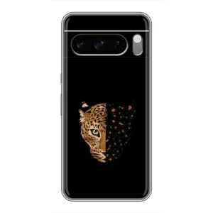 Чохол з леопардовим принтом на Google Pixel 8 Pro (Леопард на чорному)