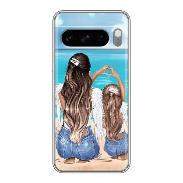 Чехол с рисунком «Мама и дочь» для Google Pixel 8 Pro Чехол с рисунком «Мама и дочь» для Google Pixel 8 Pro